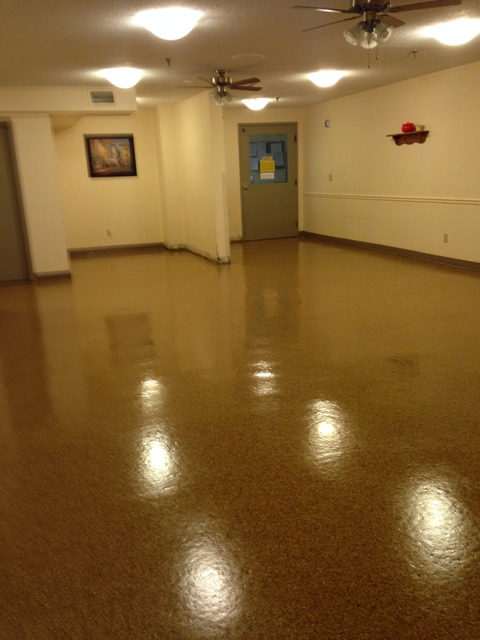 Commercial floor waxing by Canadian Carpet Cleaning