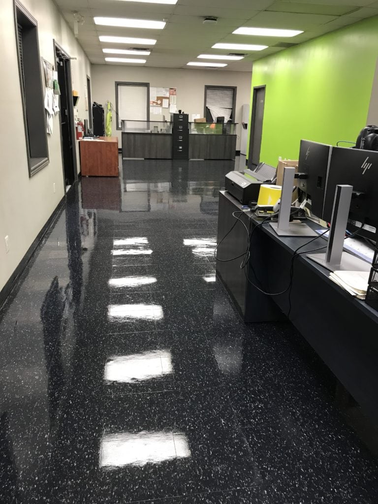 Professional floor waxing for offices by Canadian Carpet Cleaning