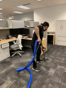 Carpet cleaning done in an office by Canadian Carpet Cleaning