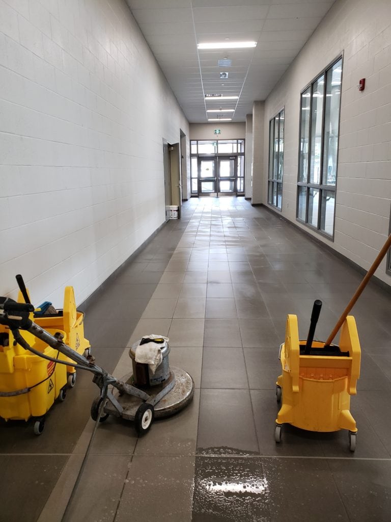 Commercial floor cleaning services by Canadian Carpet Cleaning