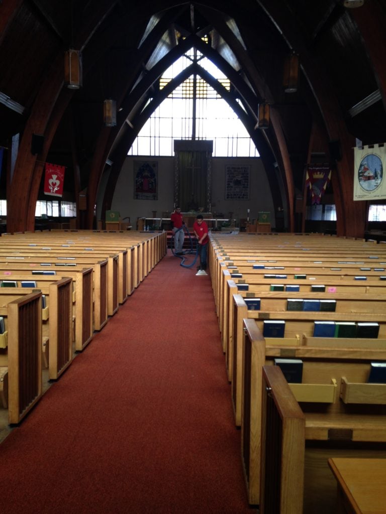 Church carpet cleaning services by Canadian Carpet Cleaning