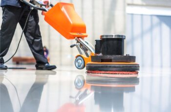 Commercial floor cleaning during the winter