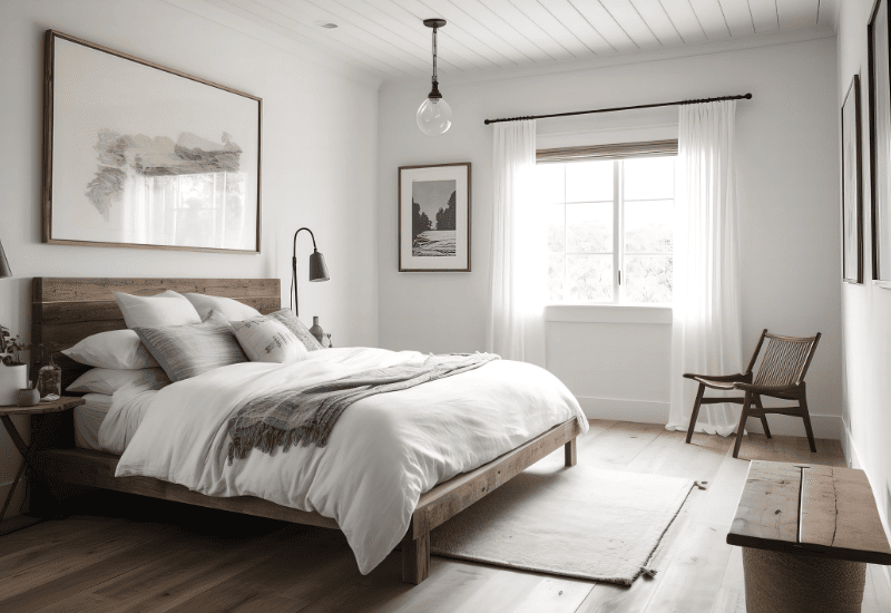Clean bedroom for a home showing.