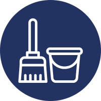 Floor maintenance cleaning icon.